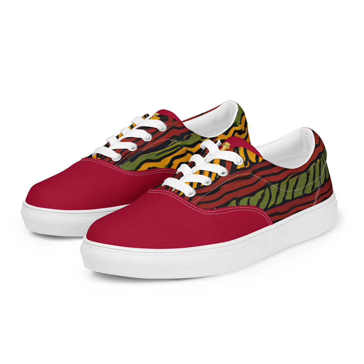 Tribal Lace-Up Canvas Shoes for Men