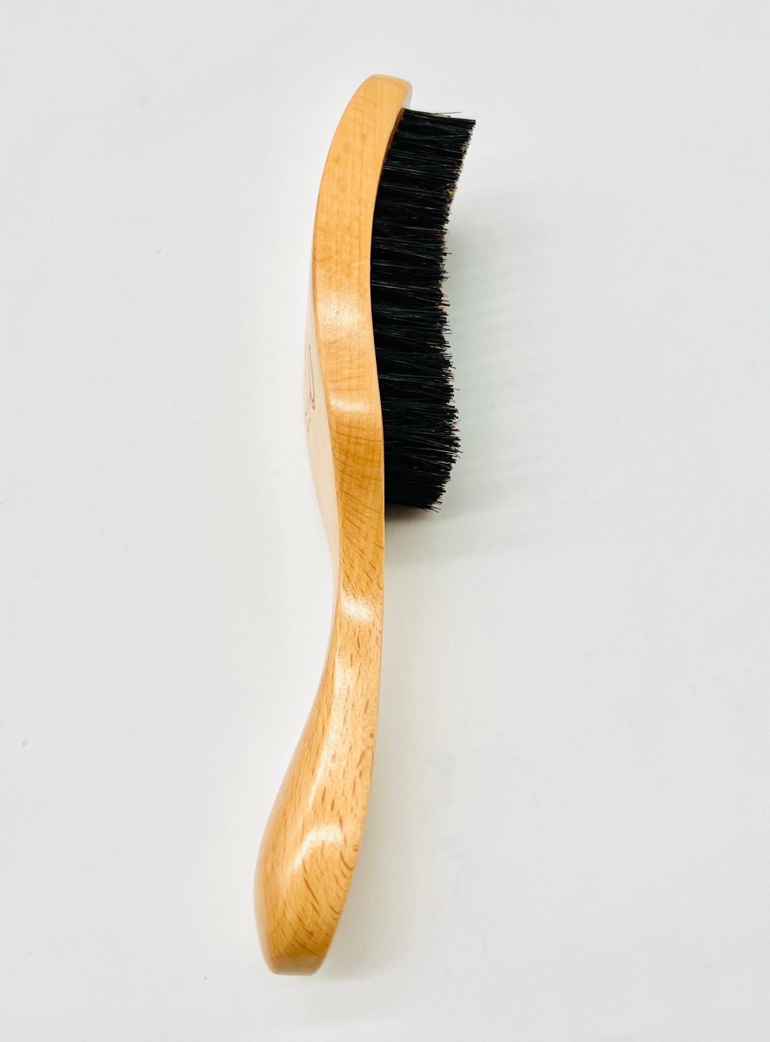 VIP Men's Wood Grooming Wave Brush Medium Hard Natural 3PC PVC