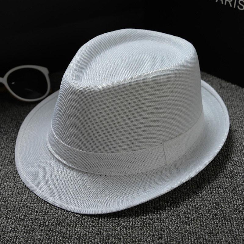 New Spring Summer Retro Men's Hats Fedoras Classic Simple Hat Vintage Short Brim Warm Fedora Hat Belt Design Elegant Summer Sun Hat For Men Summer Accessories UV Protection 58cm