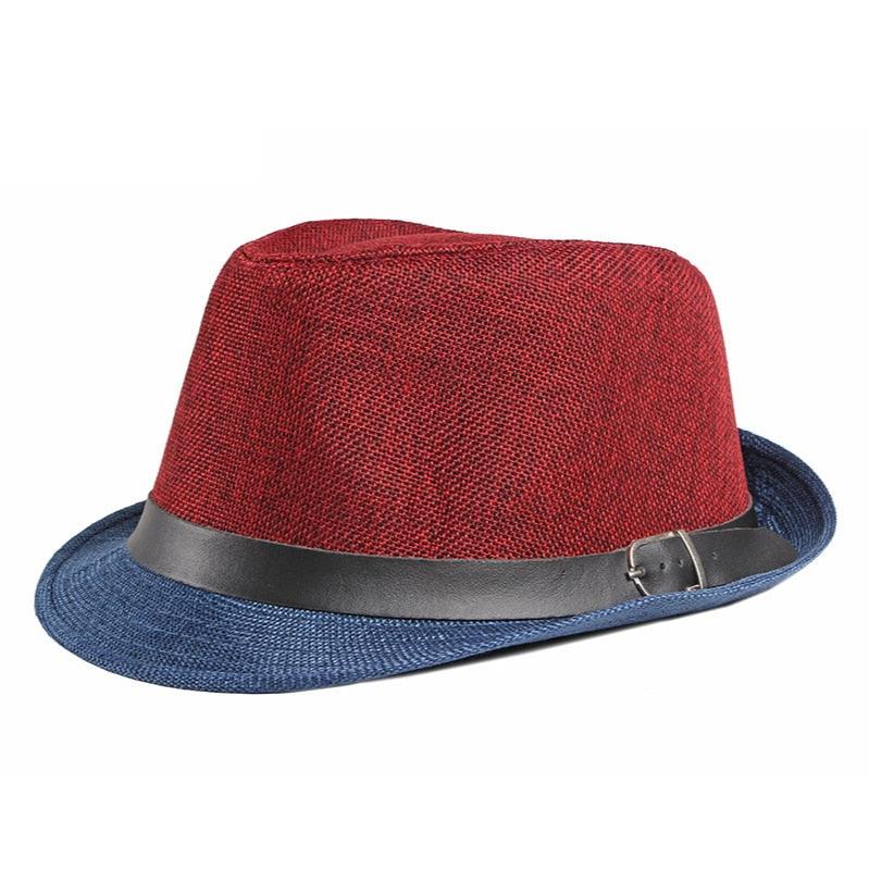 New Spring Summer Retro Men's Hats Fedoras Classic Simple Hat Vintage Short Brim Warm Fedora Hat Belt Design Elegant Summer Sun Hat For Men Summer Accessories UV Protection 58cm
