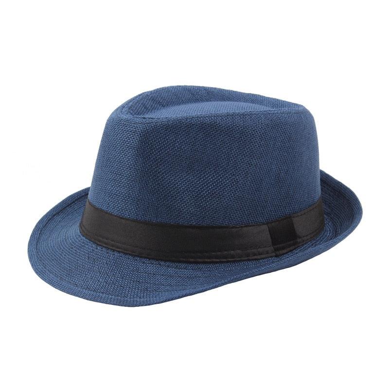New Spring Summer Retro Men's Hats Fedoras Classic Simple Hat Vintage Short Brim Warm Fedora Hat Belt Design Elegant Summer Sun Hat For Men Summer Accessories UV Protection 58cm