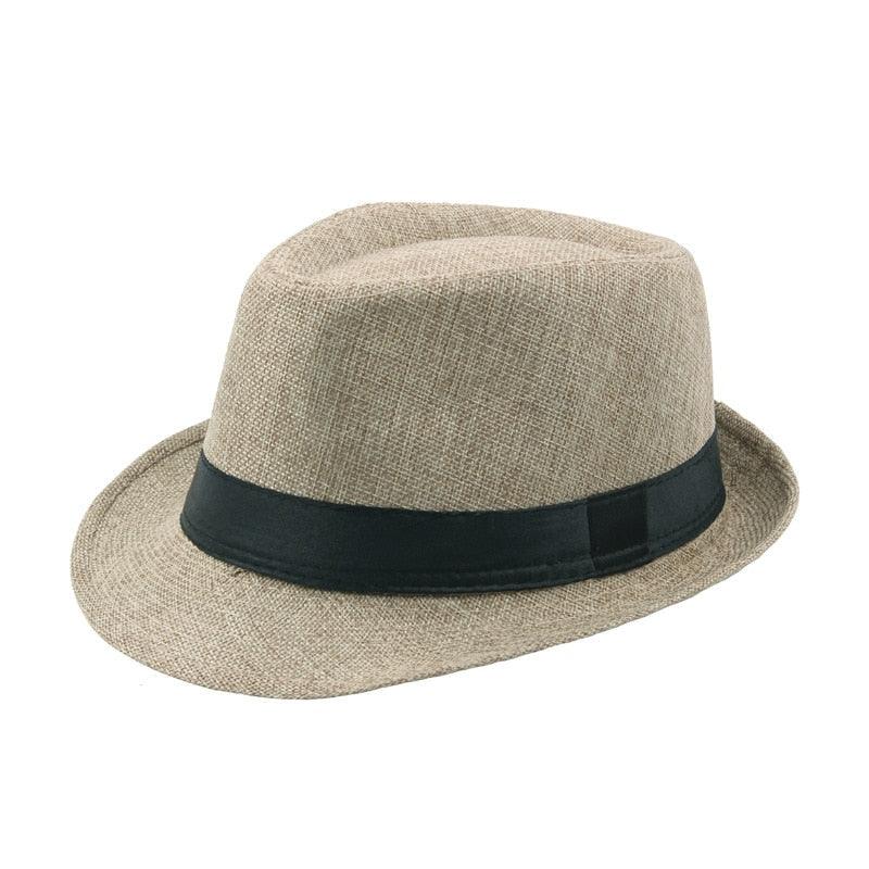 New Spring Summer Retro Men's Hats Fedoras Classic Simple Hat Vintage Short Brim Warm Fedora Hat Belt Design Elegant Summer Sun Hat For Men Summer Accessories UV Protection 58cm