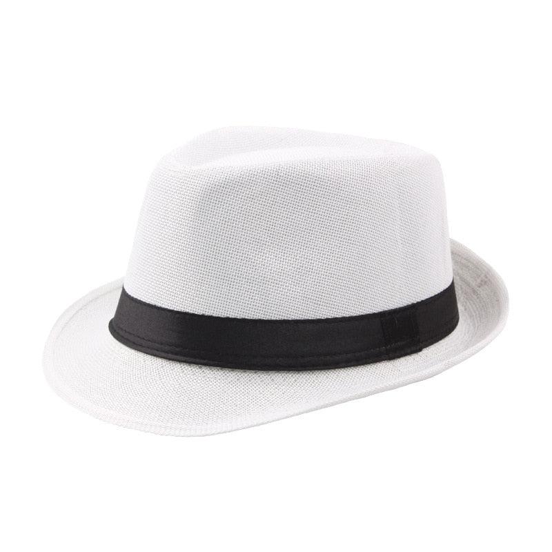 New Spring Summer Retro Men's Hats Fedoras Classic Simple Hat Vintage Short Brim Warm Fedora Hat Belt Design Elegant Summer Sun Hat For Men Summer Accessories UV Protection 58cm