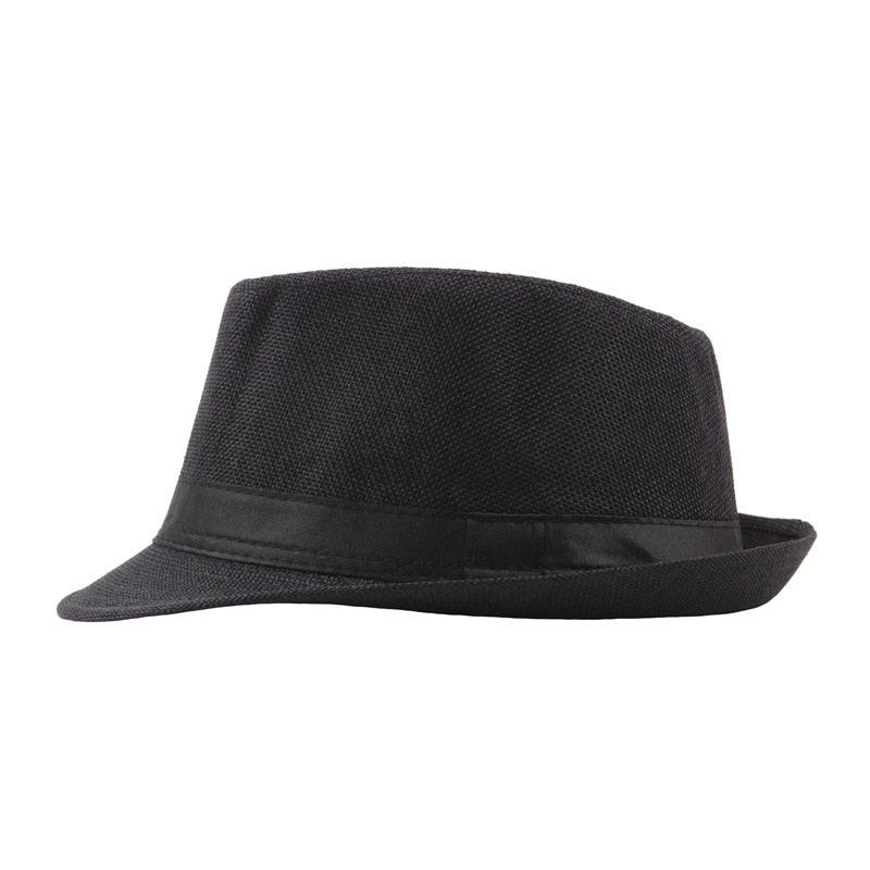 New Spring Summer Retro Men's Hats Fedoras Classic Simple Hat Vintage Short Brim Warm Fedora Hat Belt Design Elegant Summer Sun Hat For Men Summer Accessories UV Protection 58cm