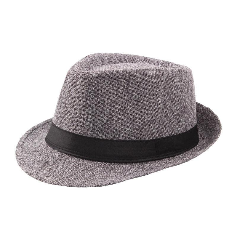 New Spring Summer Retro Men's Hats Fedoras Classic Simple Hat Vintage Short Brim Warm Fedora Hat Belt Design Elegant Summer Sun Hat For Men Summer Accessories UV Protection 58cm