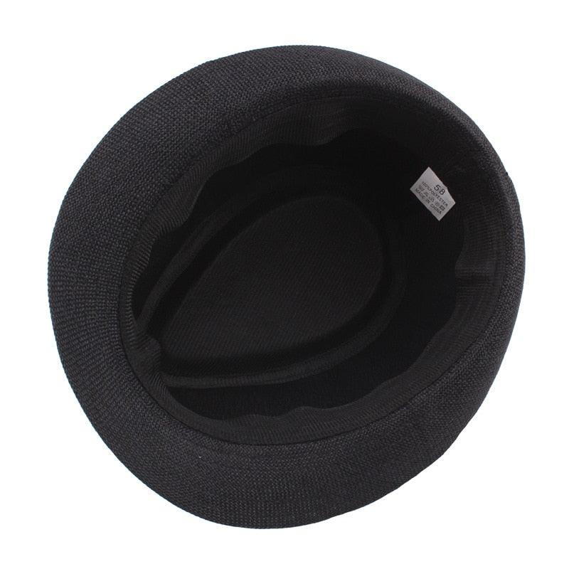 New Spring Summer Retro Men's Hats Fedoras Classic Simple Hat Vintage Short Brim Warm Fedora Hat Belt Design Elegant Summer Sun Hat For Men Summer Accessories UV Protection 58cm