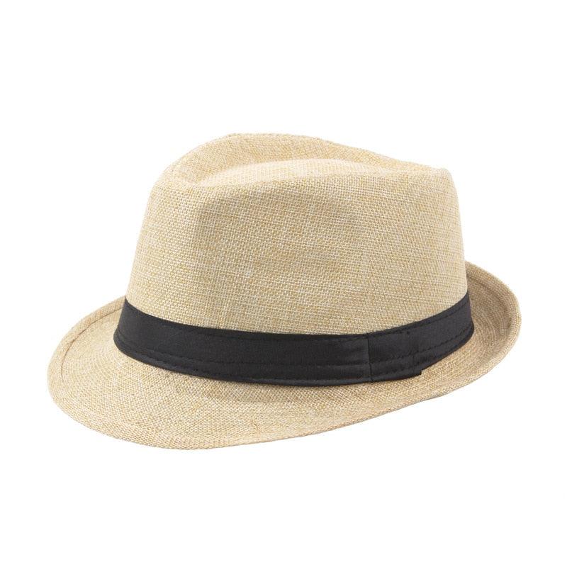 New Spring Summer Retro Men's Hats Fedoras Classic Simple Hat Vintage Short Brim Warm Fedora Hat Belt Design Elegant Summer Sun Hat For Men Summer Accessories UV Protection 58cm