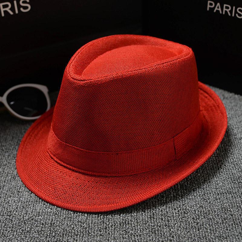 New Spring Summer Retro Men's Hats Fedoras Classic Simple Hat Vintage Short Brim Warm Fedora Hat Belt Design Elegant Summer Sun Hat For Men Summer Accessories UV Protection 58cm