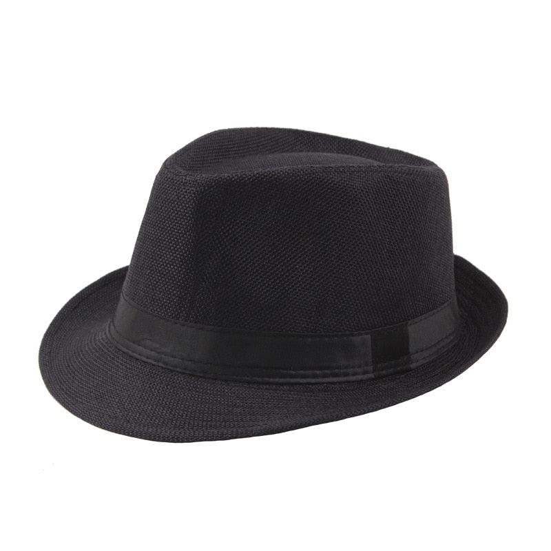 New Spring Summer Retro Men's Hats Fedoras Classic Simple Hat Vintage Short Brim Warm Fedora Hat Belt Design Elegant Summer Sun Hat For Men Summer Accessories UV Protection 58cm