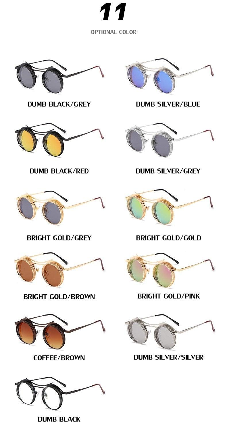 Retro Metal Round Circle Frame Sunglasses For Men New Fashionable New Round Shape Style Glasses For Women New Vintage Luxury Style Retro Sunglasses