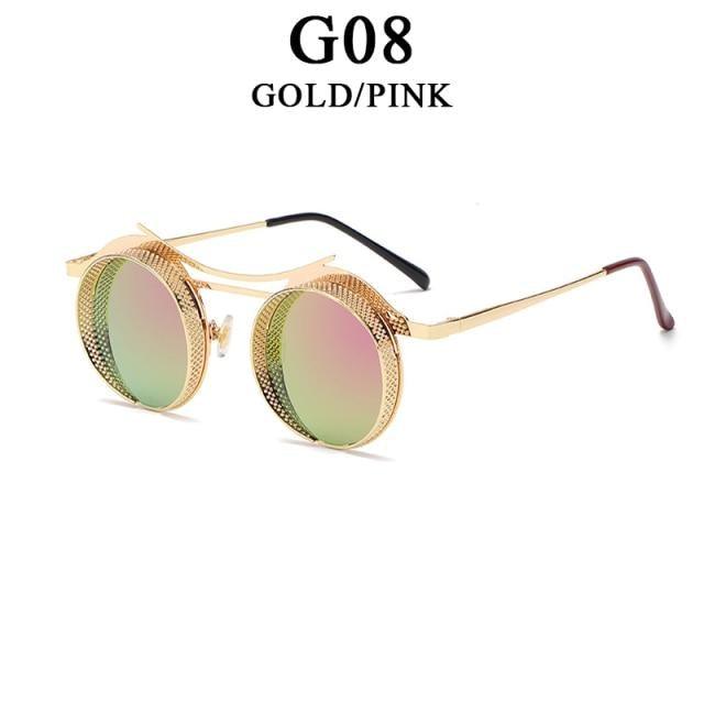 Retro Metal Round Circle Frame Sunglasses For Men New Fashionable New Round Shape Style Glasses For Women New Vintage Luxury Style Retro Sunglasses