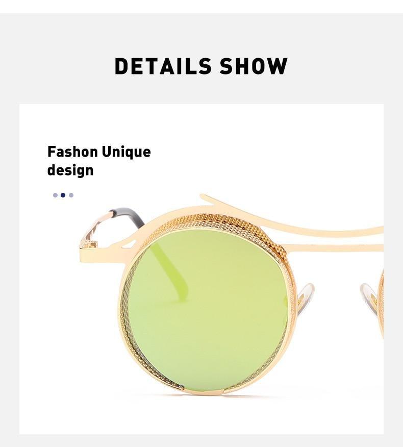 Retro Metal Round Circle Frame Sunglasses For Men New Fashionable New Round Shape Style Glasses For Women New Vintage Luxury Style Retro Sunglasses