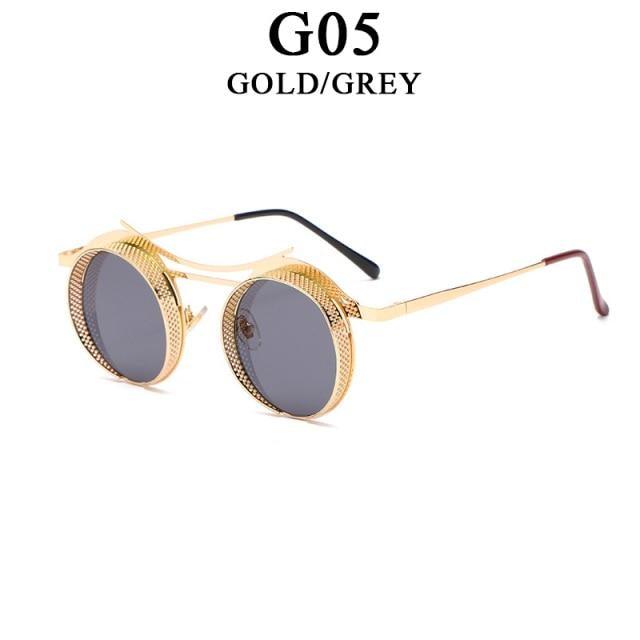 Retro Metal Round Circle Frame Sunglasses For Men New Fashionable New Round Shape Style Glasses For Women New Vintage Luxury Style Retro Sunglasses