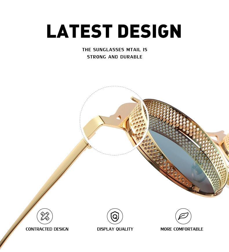 Retro Metal Round Circle Frame Sunglasses For Men New Fashionable New Round Shape Style Glasses For Women New Vintage Luxury Style Retro Sunglasses
