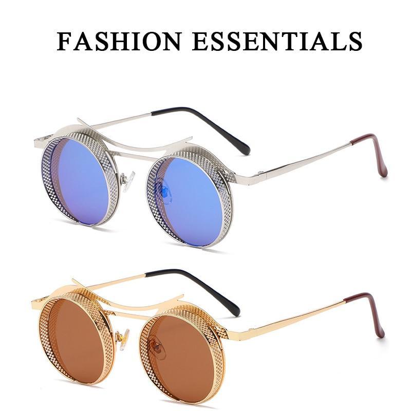 Retro Metal Round Circle Frame Sunglasses For Men New Fashionable New Round Shape Style Glasses For Women New Vintage Luxury Style Retro Sunglasses