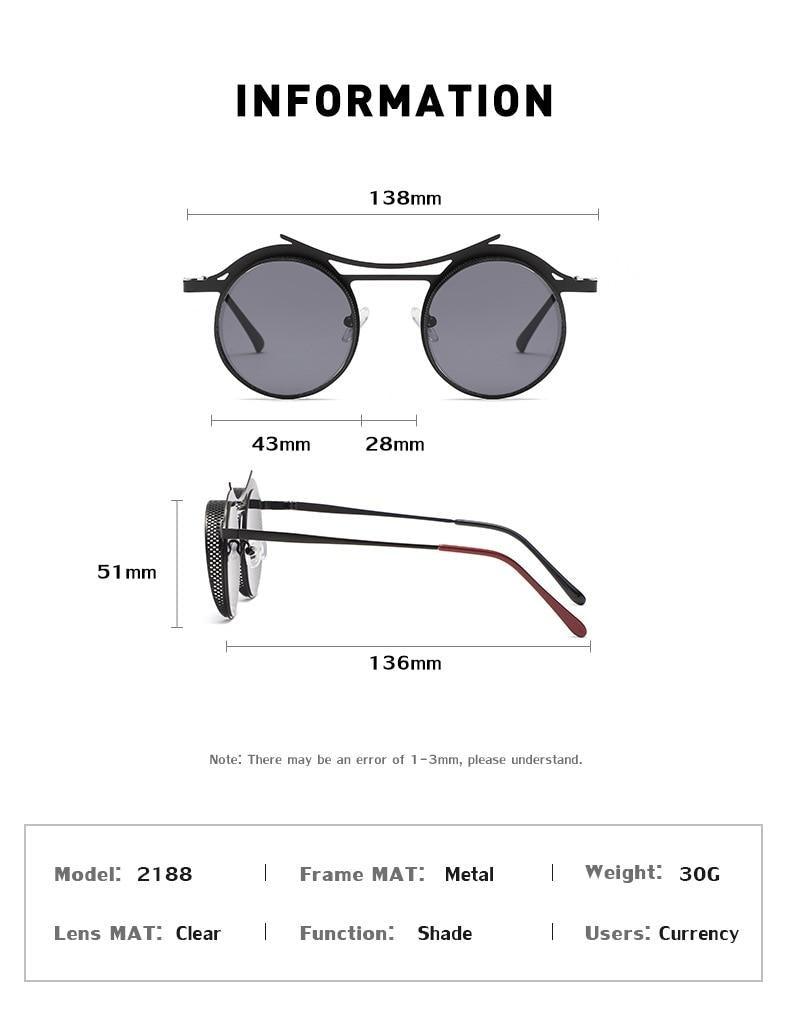 Retro Metal Round Circle Frame Sunglasses For Men New Fashionable New Round Shape Style Glasses For Women New Vintage Luxury Style Retro Sunglasses