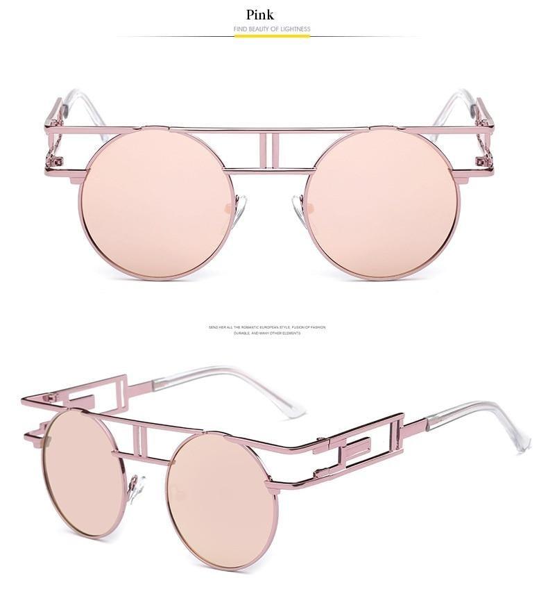 Round Polarized  Classic Sunglasses For Men & Women Style Vintage Sunglasses For Male New Round Shape Sunglasses In Metal Eyewear New Colorful Frames Circle Hippie Sunglasses