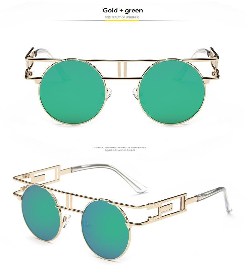 Round Polarized  Classic Sunglasses For Men & Women Style Vintage Sunglasses For Male New Round Shape Sunglasses In Metal Eyewear New Colorful Frames Circle Hippie Sunglasses
