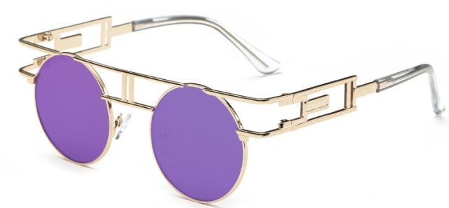 Round Polarized  Classic Sunglasses For Men & Women Style Vintage Sunglasses For Male New Round Shape Sunglasses In Metal Eyewear New Colorful Frames Circle Hippie Sunglasses