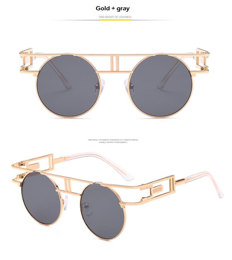 Round Polarized  Classic Sunglasses For Men & Women Style Vintage Sunglasses For Male New Round Shape Sunglasses In Metal Eyewear New Colorful Frames Circle Hippie Sunglasses