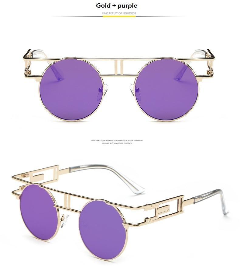 Round Polarized  Classic Sunglasses For Men & Women Style Vintage Sunglasses For Male New Round Shape Sunglasses In Metal Eyewear New Colorful Frames Circle Hippie Sunglasses