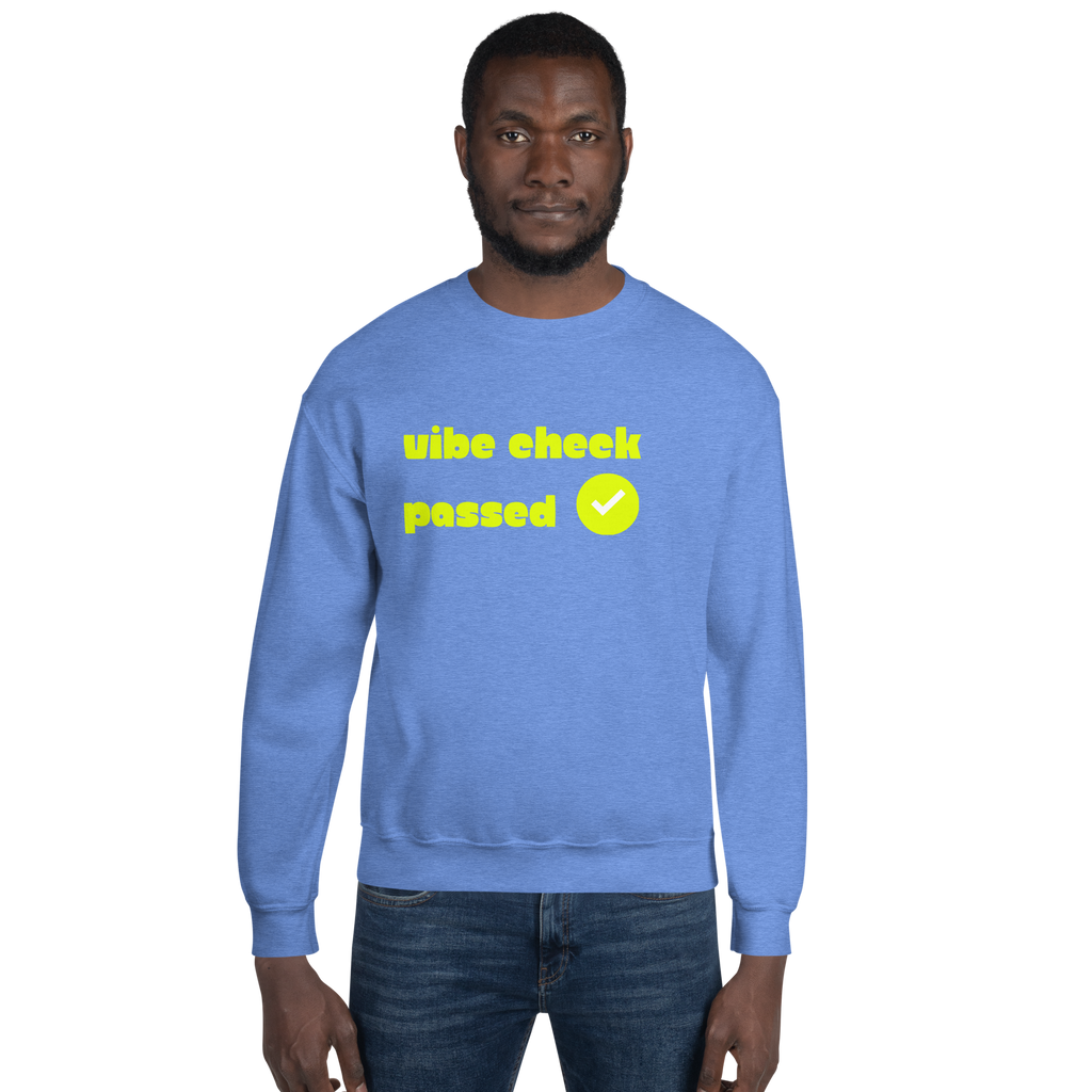 Check the Vibe Sweatshirt – “Vibe Check Passed”