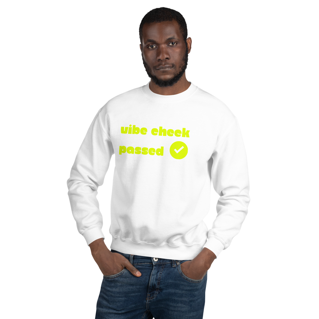 Check the Vibe Sweatshirt – “Vibe Check Passed”