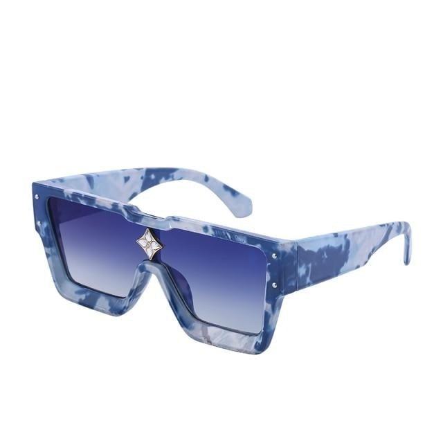 Vintage Oversized Colorful Frame Square Shape Luxury Design Sunglasses For Men Design Sunglasses For Women Oversized Square Sunglasses for Women Men