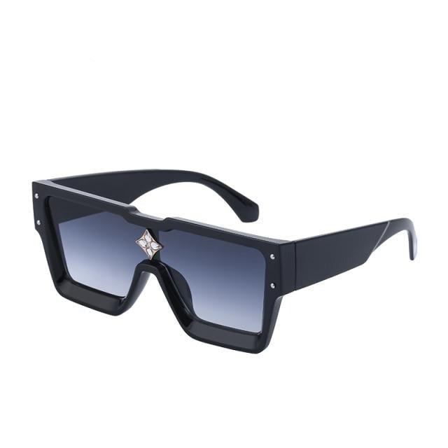 Vintage Oversized Colorful Frame Square Shape Luxury Design Sunglasses For Men Design Sunglasses For Women Oversized Square Sunglasses for Women Men