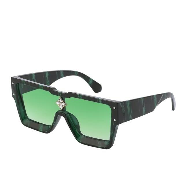 Vintage Oversized Colorful Frame Square Shape Luxury Design Sunglasses For Men Design Sunglasses For Women Oversized Square Sunglasses for Women Men