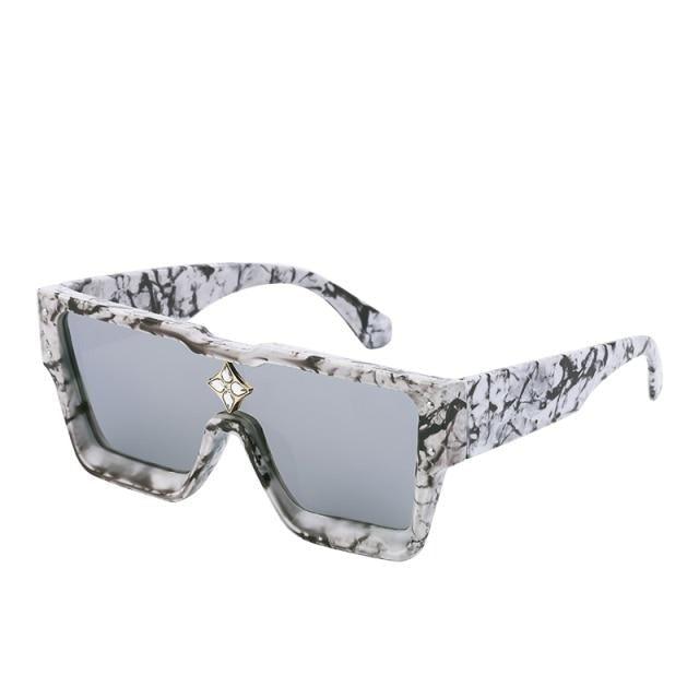 Vintage Oversized Colorful Frame Square Shape Luxury Design Sunglasses For Men Design Sunglasses For Women Oversized Square Sunglasses for Women Men